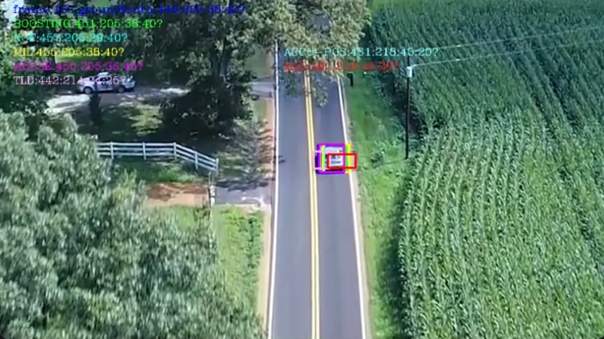 Object detection tracking result